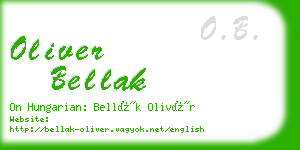 oliver bellak business card